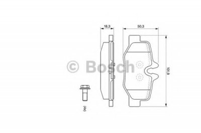 Set placute frana,frana disc MERCEDES VITO / MIXTO caroserie (W639) (2003 - 2016) BOSCH 0 986 494 082 foto