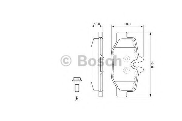 Set placute frana,frana disc MERCEDES VITO / MIXTO caroserie (W639) (2003 - 2016) BOSCH 0 986 494 082