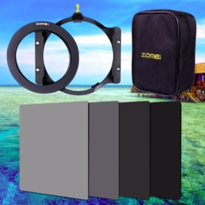 Set filtre Zomei 110x150mm ND2 ND4 ND8 ND16 + geanta + adaptor 82mm foto