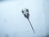 Insigna veche Fotbal - Ungaria - FTC Fradi , Ferencvarosi Fradi h=1cm , metal