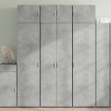 Dulap de depozitare, gri beton, 70x42,5x225 cm, lemn prelucrat