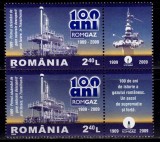 Cumpara ieftin RO 2009 ,LP 1831 ,&quot; ROMGAZ-100 de ani &quot;, serie pereche V - ambele viniete ,MNH, Nestampilat