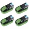vidaXL Chingi de fixare cu clichet, 4 buc., verde, 6 m, 800 daN 148893