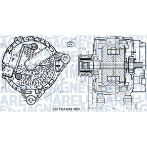 Alternator Ford B-Max, C-Max 2, Ecosport, Fiesta 6, Focus 3, Grand C-Max, Kuga 2, Tourneo Connect, Tourneo Courier, Transit Connect, Transit Courier;