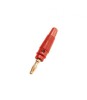 Conector tip banana 4mm tata rosu aurit HOME