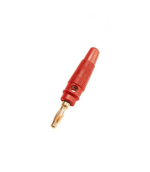 Conector tip banana 4mm tata rosu aurit HOME