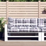 vidaXL Perne de paleți, 3 buc., gri carouri, material textil