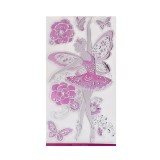 Autocolant de perete, Balerina si fluturi, 60x32 cm, ATU-081179, Oem