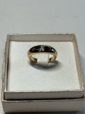 INEL AUR 18K + 2 Safire = 0.50CT - Tip Verigheta - Mar. 54 - Vintage - 5g. - 570 lei/gr. !