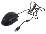 Mouse optic neagră USB A 8 butoane