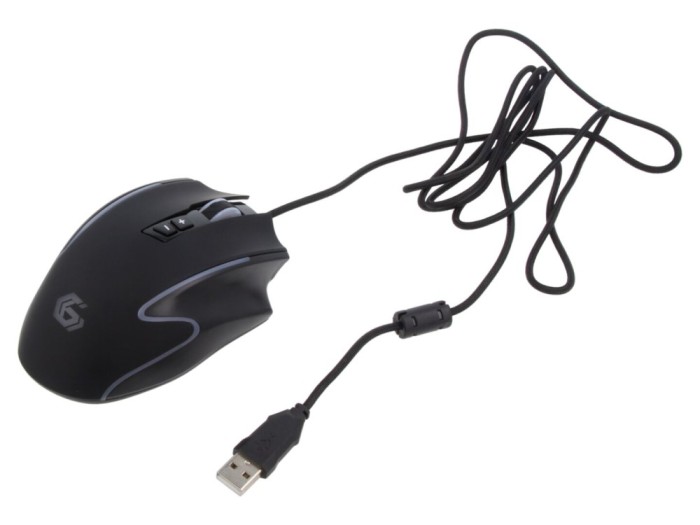 Mouse optic neagră USB A 8 butoane