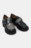 Camper mocasini de piele TWS femei, culoarea negru, cu toc plat, K201682-003