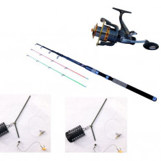 Set lanseta feeder tele 3.3 m si mulineta KT 4000A, putere de aruncare 60-120 g