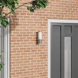 vidaXL Lampă de perete de exterior, argintiu, oțel inoxidabil IP44