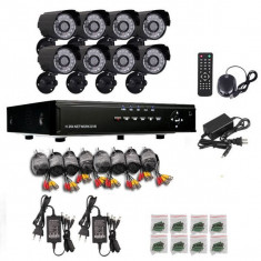 Sistem pentru interior/exterior DVR cu 8 camere foto