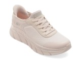 Cumpara ieftin Pantofi sport SKECHERS albi, BOBS B FLEX HI, din material textil
