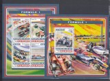 Niger 2016- MASINI RALIURI - F1- FERRARI,HONDA,MERCEDES - BL+ KB - MNH, Nestampilat