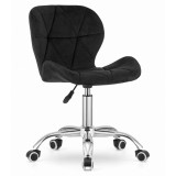 Scaun de birou, Artool, Avola, rotativ, catifea, negru, 53.5x55x73.5-86.5 cm, Leobert