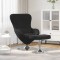 vidaXL Scaun Egg cu Taburet Negru 63 x 73 x 90 cm Catifea 42002750