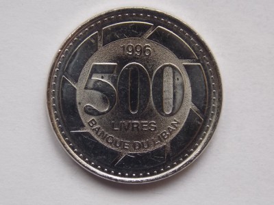 500 LIVRES 1996 LIBAN-XF foto