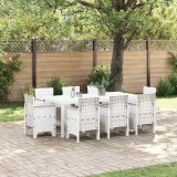 Cumpara ieftin Set de masă pentru grădină 9 pcs Alb Ratan Polt