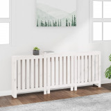 Gossi masca pentru calorifer, alb, 210x21x85 cm, lemn masiv de pin