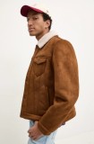 Levi&#039;s geaca barbati, culoarea maro, de tranzitie, 001YT