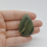 Cabochon jasp zebra verde 42x28x6mm c44, Stonemania Bijou