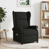Cumpara ieftin Fotoliu recliner electric cu spatar inclinat Negru Tesatura