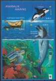 DB1 Fauna Marina WWF Franta 2002 Delfin Orca Foca Broasca Testoasa MS MNH, Nestampilat