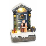 Decoratiune Craciun polirasina cu led 9x5.5x12.5 cm