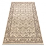 Covor de lana LEGEND 468 12 GB620 OSTA - Ornament, cadru, exclusiv bej / maro, 80x160 cm