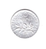 Moneda Franta 50 centimes 1916, stare foarte buna, curata