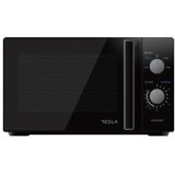 Cuptor cu microunde Tesla MW2030MB, 20L, 700W, 5 trepte putere, Control mecanic, Negru