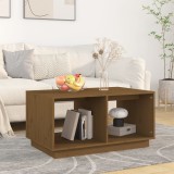 Cumpara ieftin Măsuță de cafea, maro miere, 80x50x40 cm, lemn masiv de pin