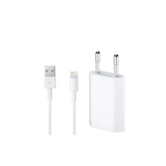 Incarcator OEM Compatibil cu iPhone cu Cablu de 3 Metri Iphone 5,5S,5C,SE,6,,6 Plus,7,7 Plus,8,8 Plus,X Alb foto