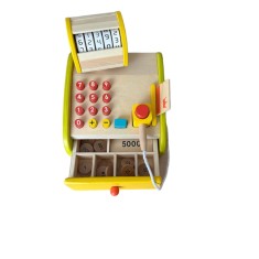Casa de marcat cu accesorii din lemn, 24x21cm, 7Toys