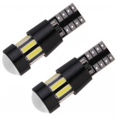 Set 2 Buc Led T10 10 SMD Lupa Canbus LED 016-C