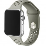 Cumpara ieftin Curea iUni compatibila cu Apple Watch 1/2/3/4/5/6/7, 42mm, Silicon Sport, Grey
