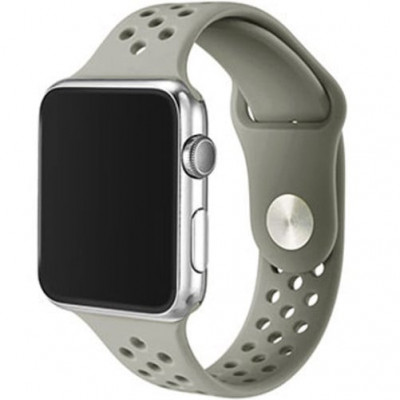 Curea iUni compatibila cu Apple Watch 1/2/3/4/5/6/7, 42mm, Silicon Sport, Grey foto