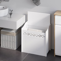 HOMCOM mobilier pentru lenjerii, 55x34x58 cm, alb foto
