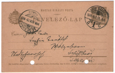 1908 - Sighisoara, intreg postal foto