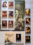 Coreea 1983 arta pictura Rembrandt serie 4 v + colita , bloc neștampilată