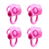 Cumpara ieftin Set 4 suporturi pentru corectarea pozitiei de scriere, din silicon, pentru prescolari si scolari, roz