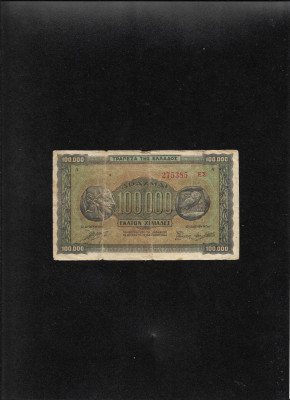 Grecia 100000 100.000 drahme drachmai 1944 seria275385 foto