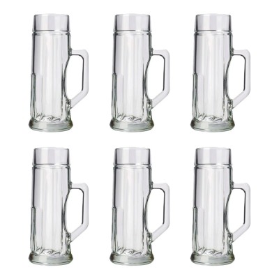 Bierglas, Bierkrug, Ma&amp;szlig;krug, Bierseidel 6er Set Biergl&amp;auml;ser, Premium, Gerippt - 0,5 Liter foto