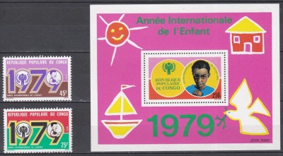 Congo 1979 - Anul Internațional al Copilului, Serie + Colita, MNH foto