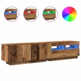 Cumpara ieftin Dulap TV cu lumini LED lemn vechi 180x35x40 cm lemn prelucrat