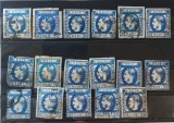 Romania 1868 - Lot de studiu,Carol cu Favoriti 10 bani