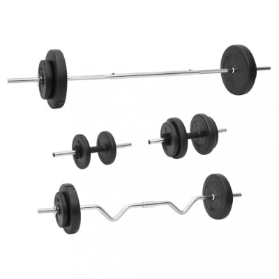 vidaXL Discuri de greutate pentru haltere și gantere, 60 kg 3145028 foto
